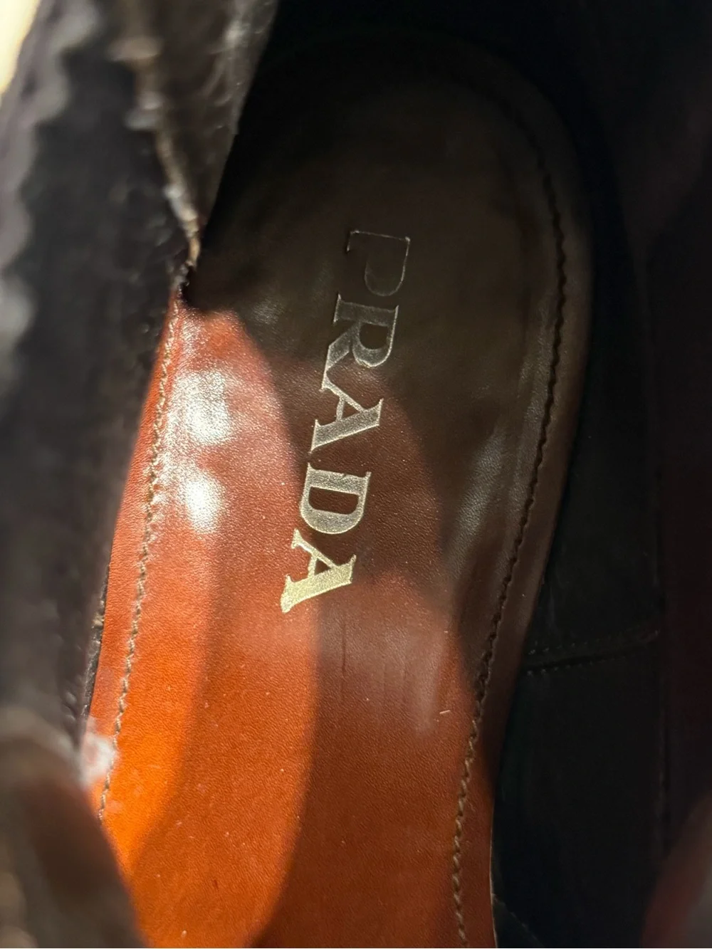 Prada Men's Dark Brown Leather Chukka Chelsea Boots